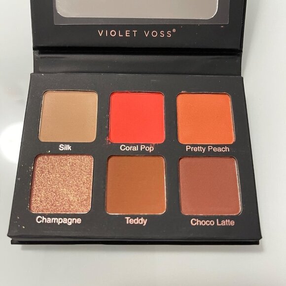 Violet Voss BNIB 6 Shade Coral Pop Mini Warm Matte Shimmer Eyeshadow Palette - Picture 4 of 6